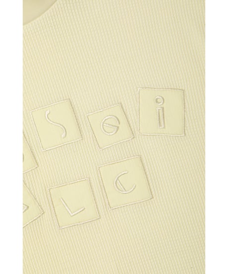 Waffle logo tee / yellow