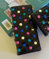 Quilted candies long wallet / black
