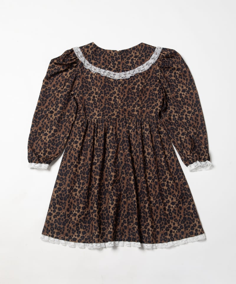 レオパードドレス Frill dress / leopard | Tostalgic Clothing