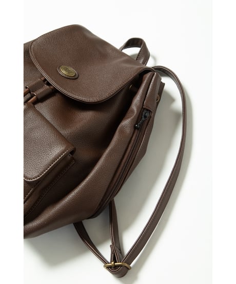 Leather backpack / brown