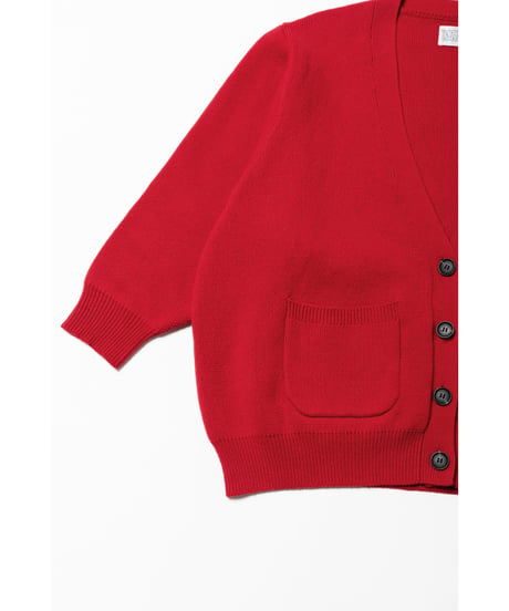 Big knit cardigan / red