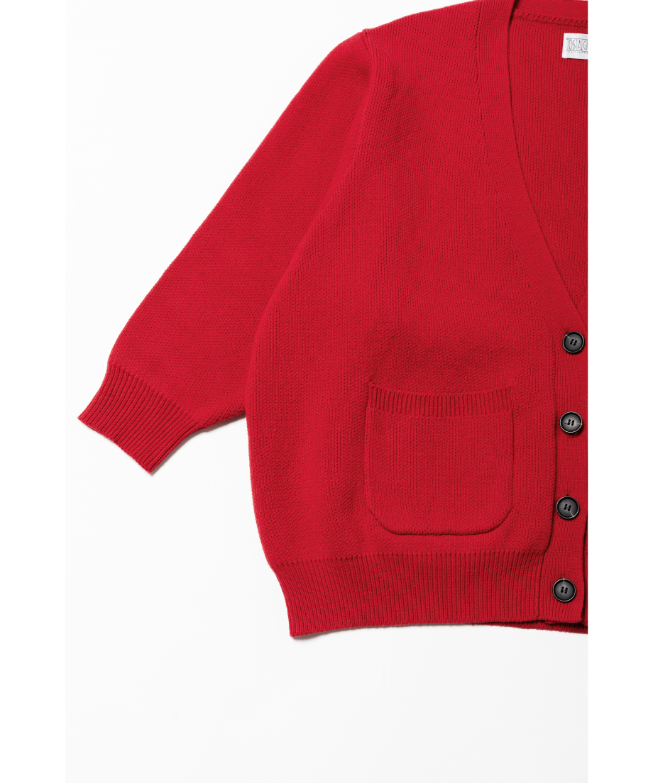 Big knit cardigan / red | Tostalgic Clothing