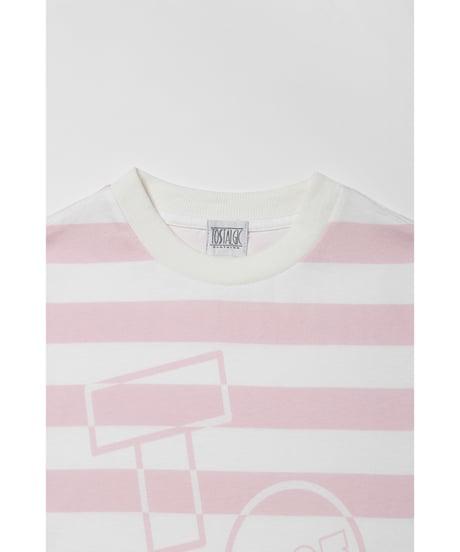 Tos logo stripe Tshirts / pink