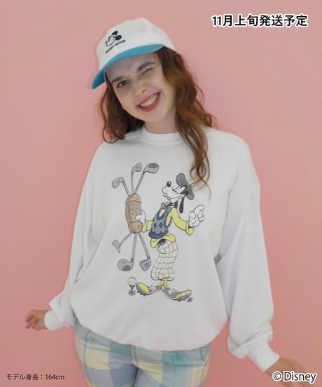 Disney sports sweatshirt（Goofy） / white
