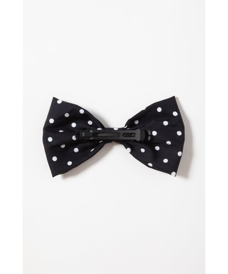 Ribbon hair barrette / black