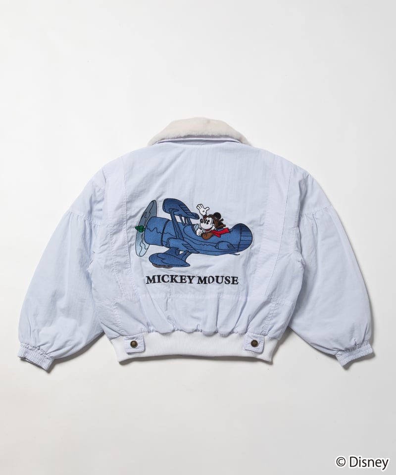 Mickey flight jacket / white | Tostalgic Clothing