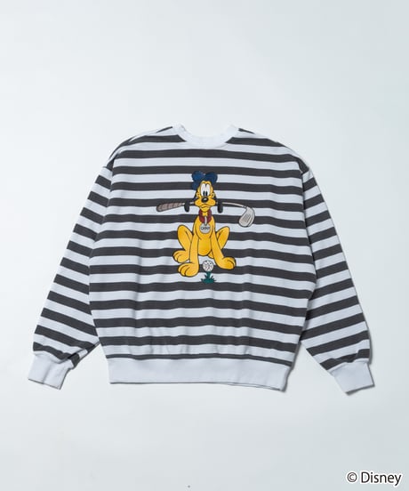 Disney sports sweatshirt（Pluto） / stripe