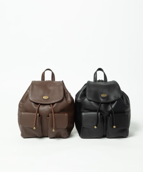 Leather backpack / brown