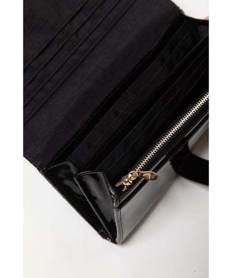 Quilted candies long wallet / black