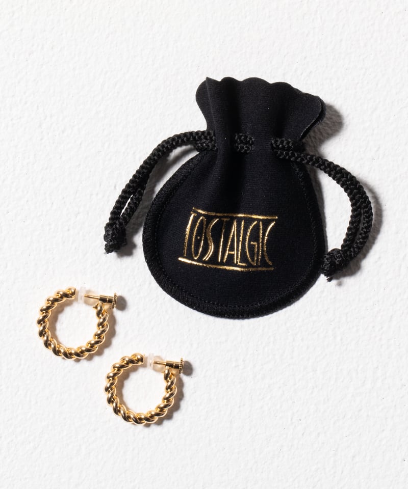 【新品】新作Twisted Hoop Pierces ノベルティ付き Twisted hoop earring / pierce / gold | Tostalgi