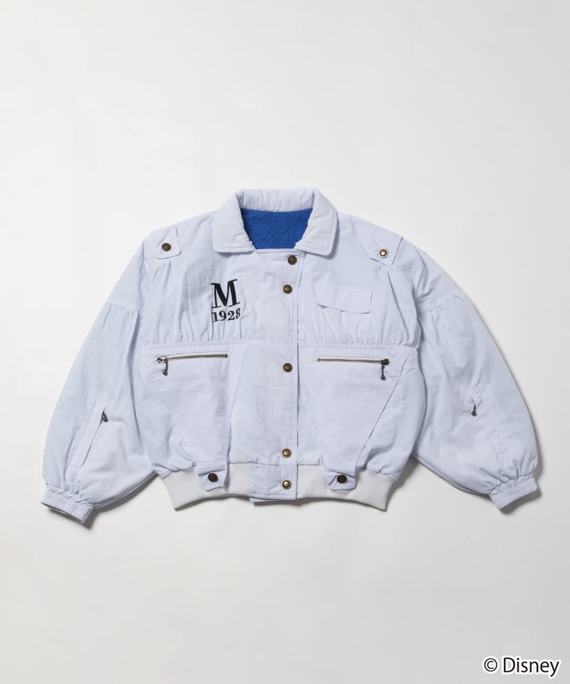 Mickey flight jacket / white | Tostalgic Clothing