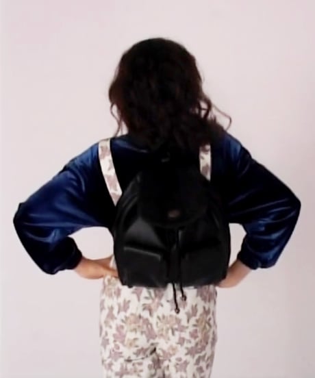 Leather backpack / black