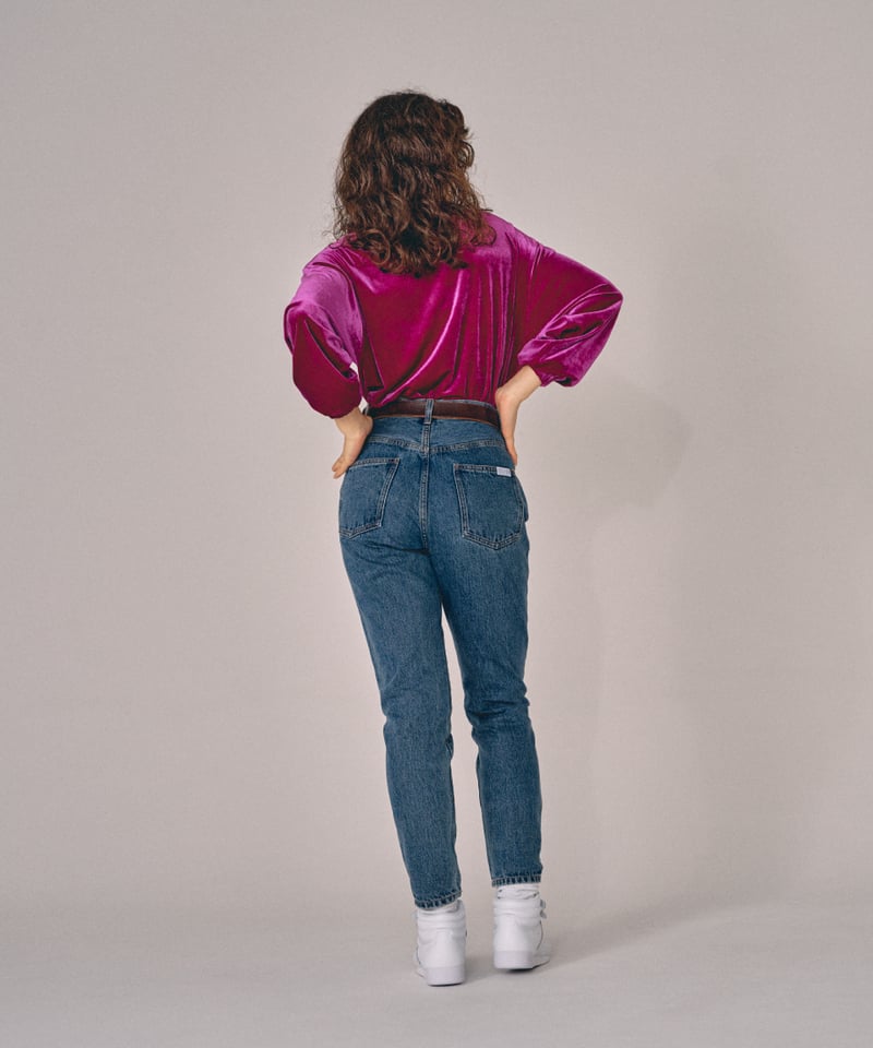トスタルジッククロージング　　Velours high necked tops Velours high necked tops / pink | Tostalgic Clo