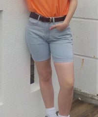 Denim half pants / light blue