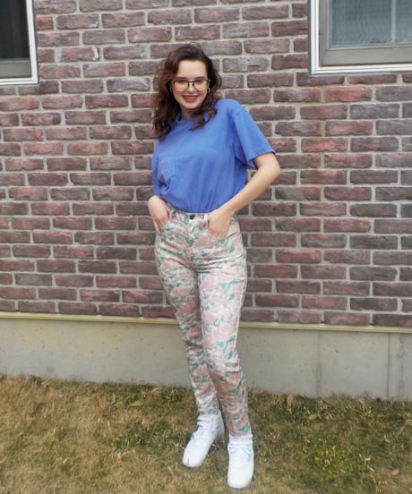 Tostalgic floral denim pants / floral