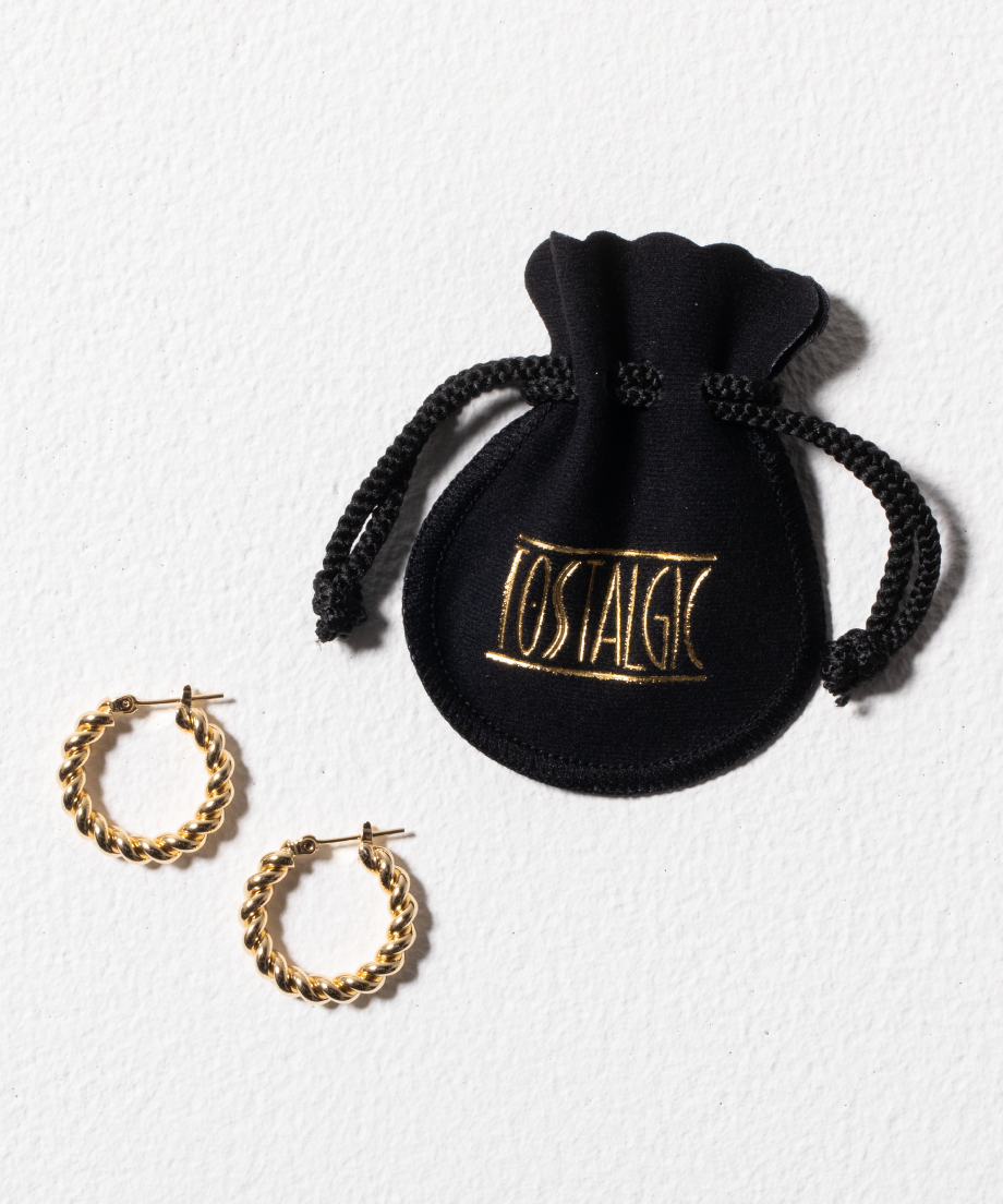 Tostalgic clothing　Twisted hoop pierce Twisted hoop earring / pierce / gold | Tostalgi