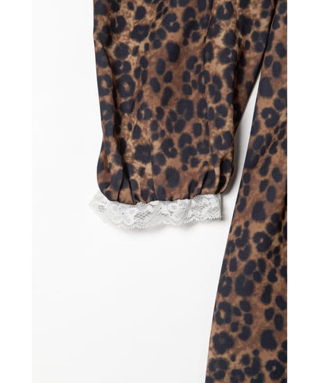 Frill dress / leopard