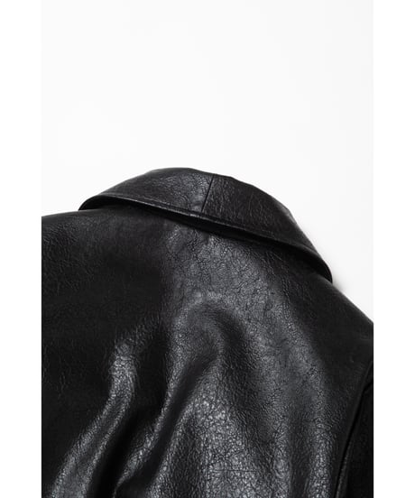 2way leather jacket / black