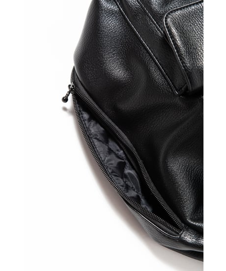 Leather backpack / black