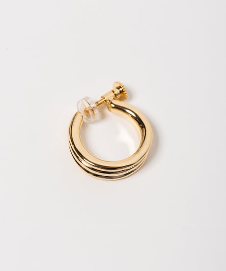 Triple earring / pierce / gold