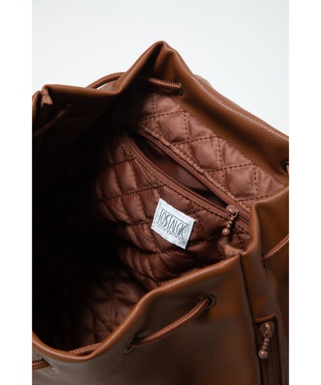 Leather backpack / light brown