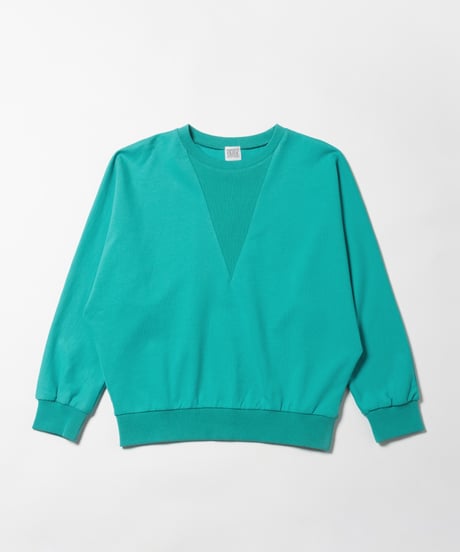 Light ribbed sweatshirt/ blue green