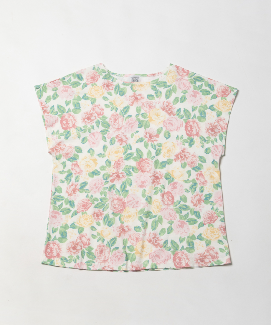 Boat neck floral tee / floral | Tostalgic Clothing