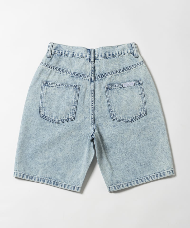 パンツ Tostalgic Clothing Denim half pants Relaxed denim half pants / floral [ Shipped in