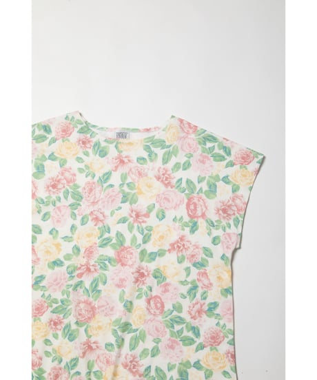 Boat neck floral tee / floral