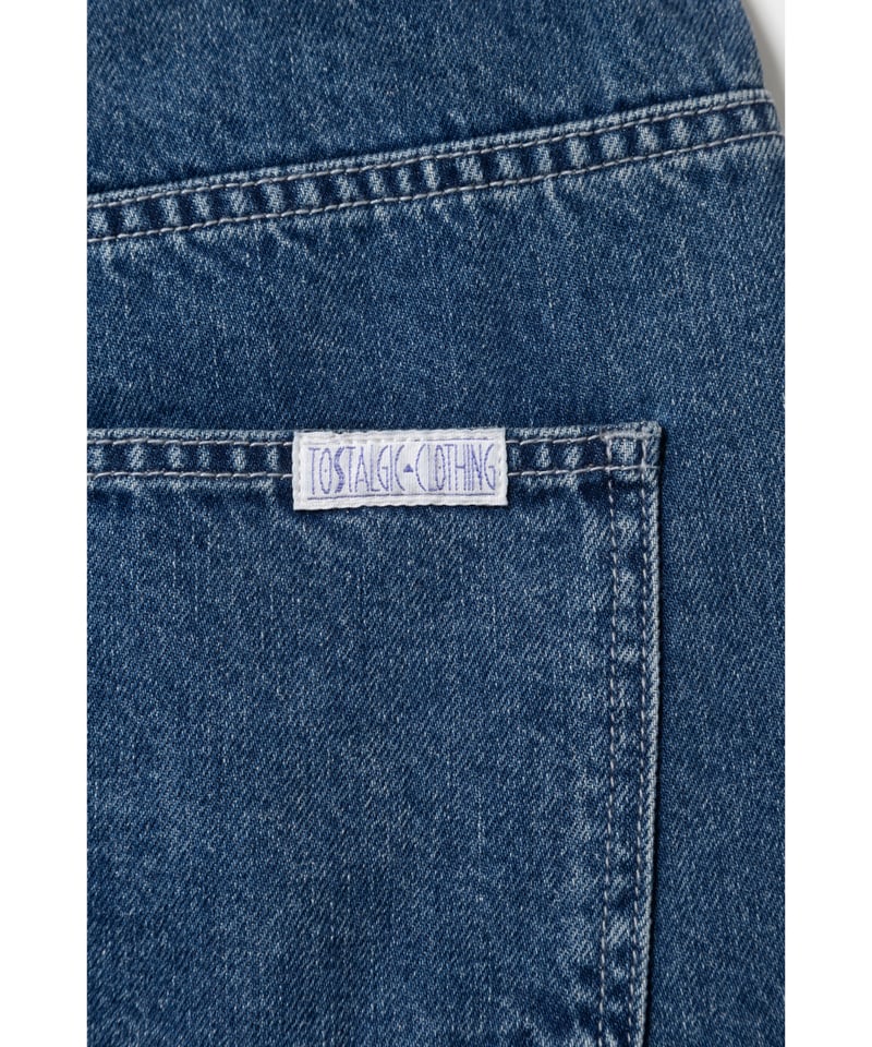 Relaxed denim half pants / blue [ Shipped in la