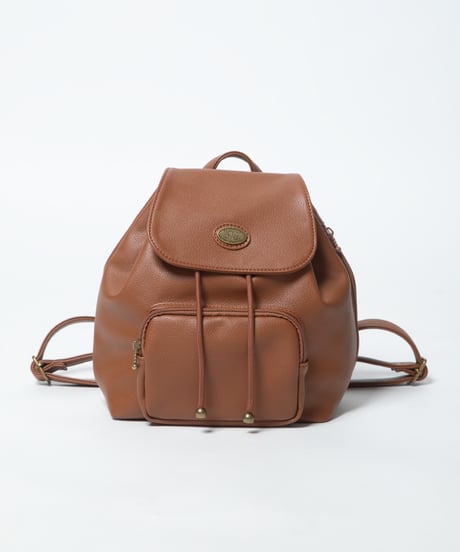 Mini leather back pack / light brown