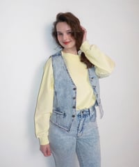 80s denim vest / acid wash