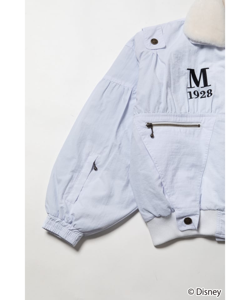Mickey flight jacket / white | Tostalgic Clothing