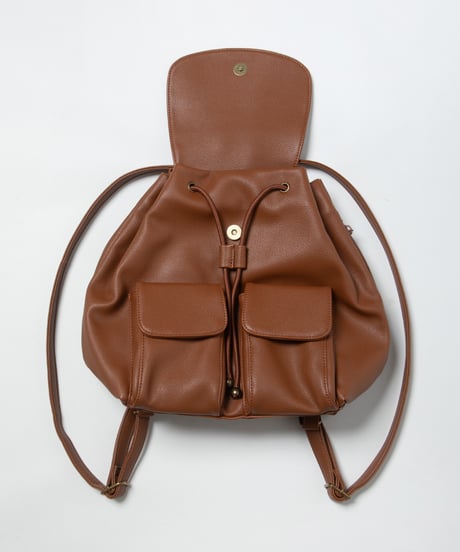 Leather backpack / light brown