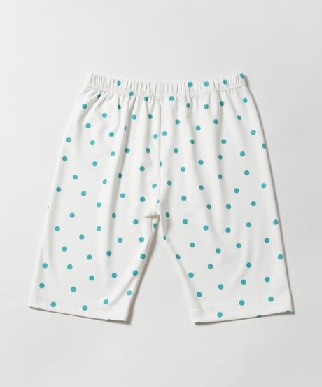 Polka dots biker shorts / white