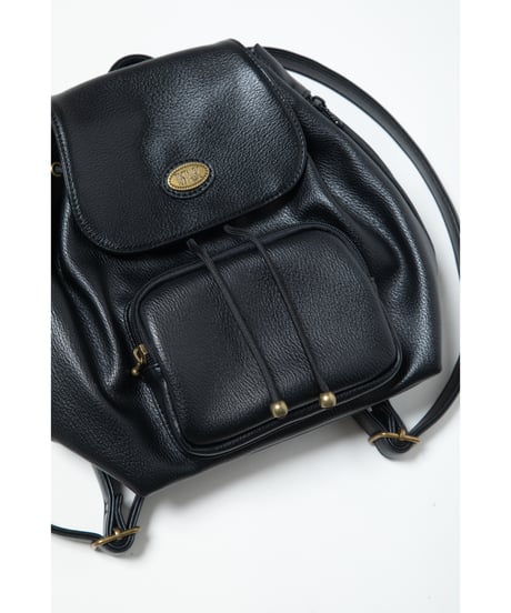 Mini leather back pack / black