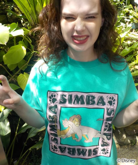 Simba and Nala / tee / green [ Shipped in early Jul. ]