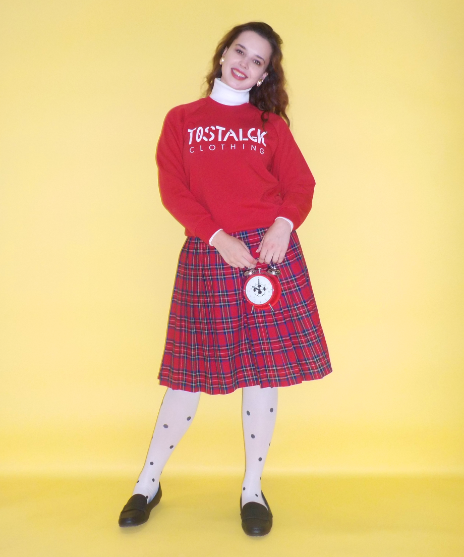 Fitted sweatshirt / red | Tostalgic Clothing