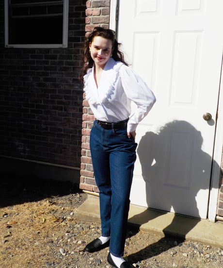 Soft denim pants / dark blue