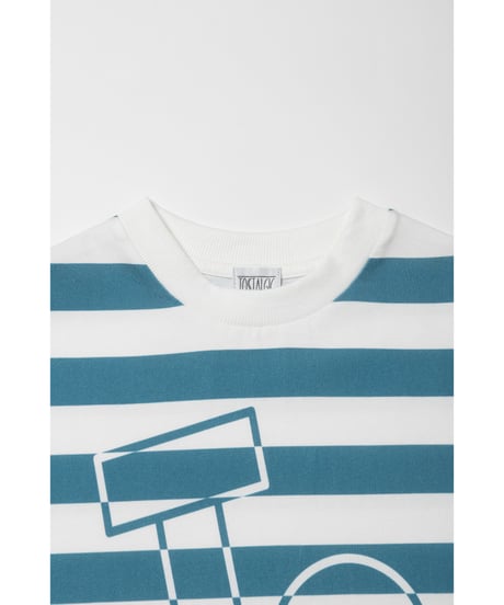 Tos logo stripe Tshirts / green
