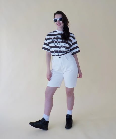 Tos logo stripe Tshirts / black