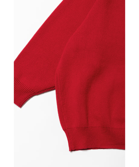 Big knit cardigan / red