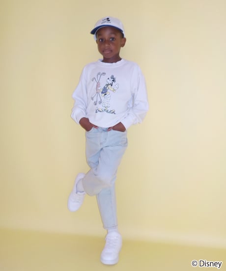 Disney sports sweatshirt(Goofy)(kids) / white