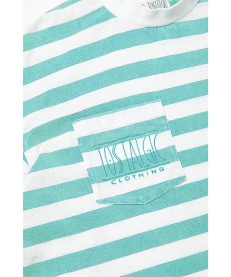 Stripe pocket tee / green