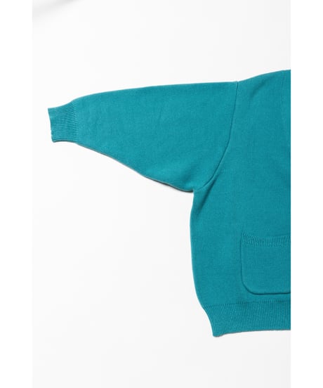 Big knit cardigan / green