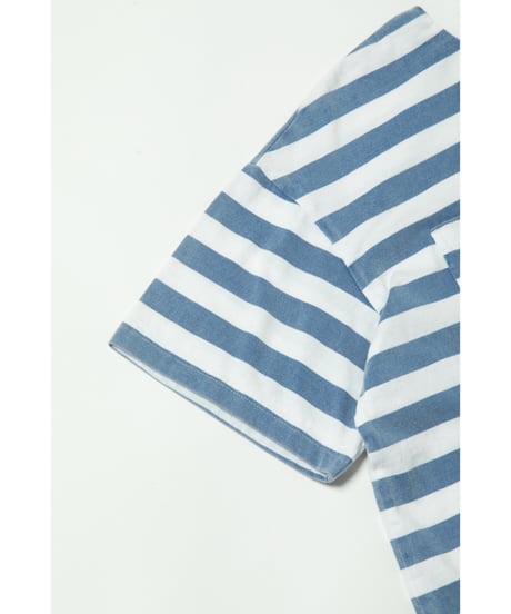 Stripe pocket tee / blue
