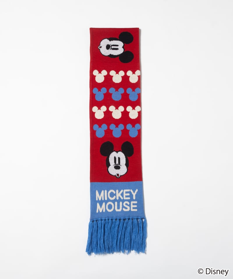 Tostalgicディズニー　ミッキー　マフラー Mickey Mouse scarf / red | Tostalgic Clothing