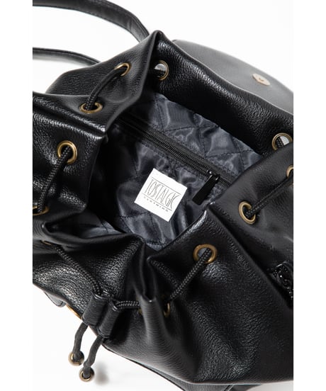 Leather backpack / black