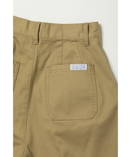 Color half pants / beige