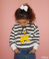 Disney sports sweatshirt(Pluto)(kids) / stripe